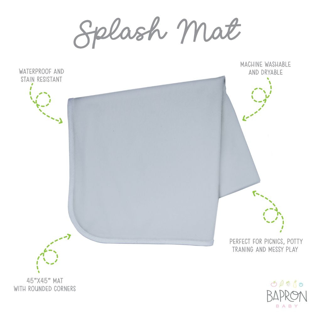 BapronBaby Splash Mat - Minimalist Light Grey