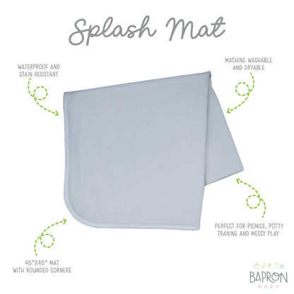BapronBaby Splash Mat - Minimalist Light Grey