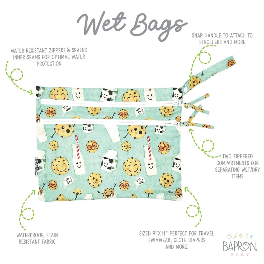 BapronBaby Wet Bag Core Collection Cookies and Milk