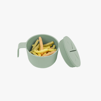 ezpz Basics Snack Bowl (2-Pack) WITH 1 Lid in Sage