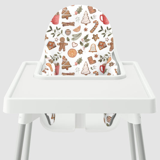 Yeah Baby Goods High Chair Cover Holiday - Cozy Gingerbread Party