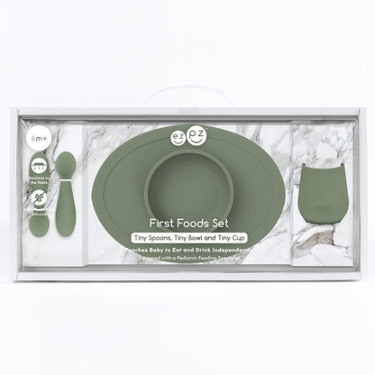 ezpz First Foods Set in Olive
