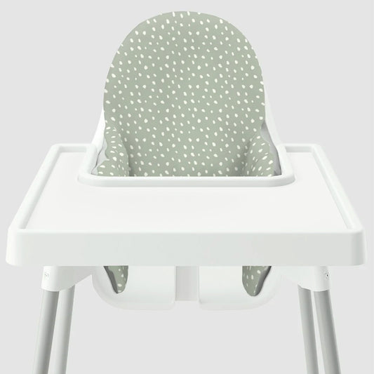 Yeah Baby Goods High Chair Cover - White Beans on Sage