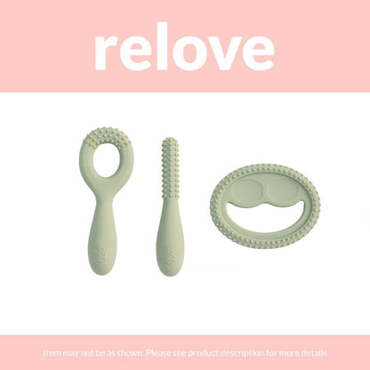 relove ezpz Oral Development Tools (3-pack) in Sage
