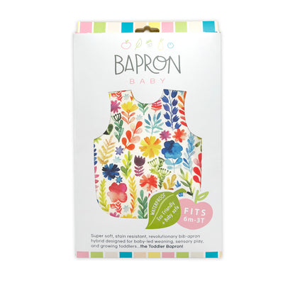 BapronBaby Toddler Bib (6m+) Rainbow Watercolour Floral