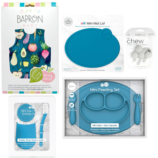 Gift Bundle First Birthday: "Everything in the Mouth " for One Year Old Blues