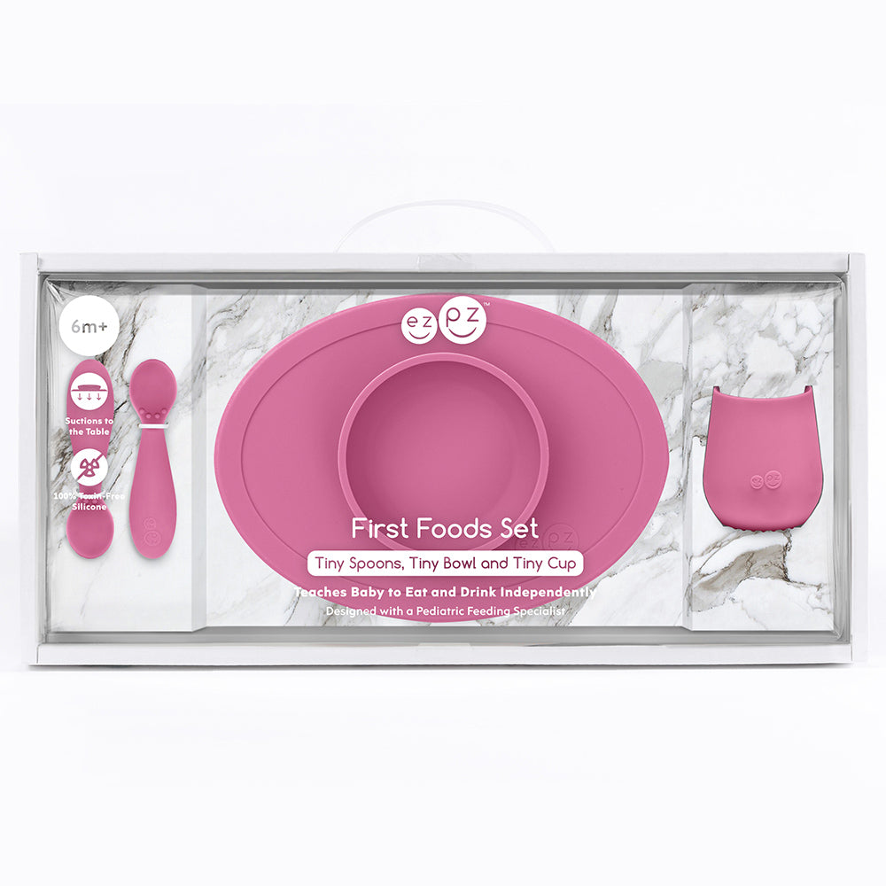 ezpz First Foods Set in Pink