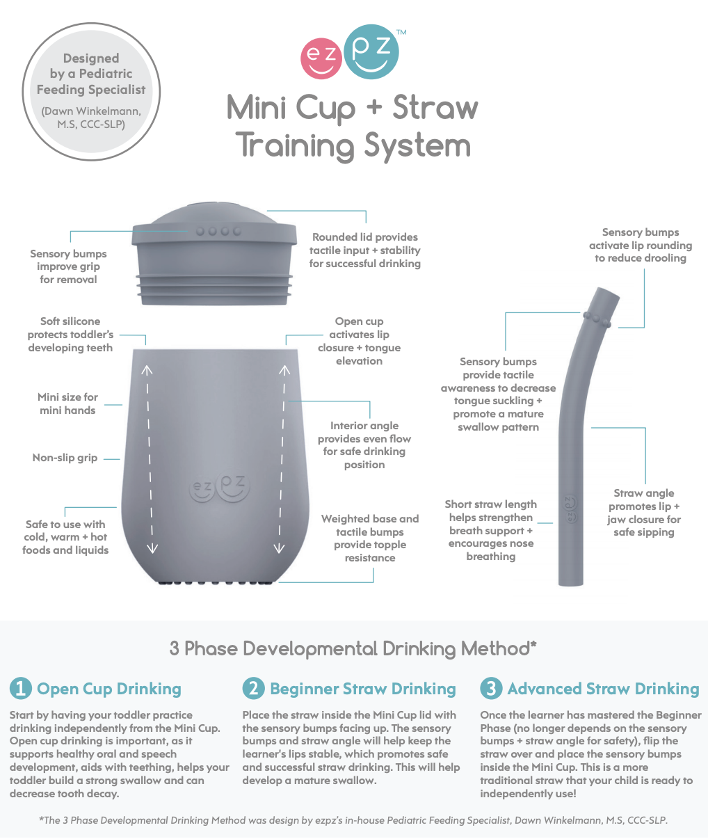 ezpz Mini Cup + Straw Training System in Mauve