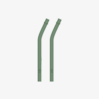 ezpz Happy Cup + Straw System Straw Replacement 2-Pack Olive