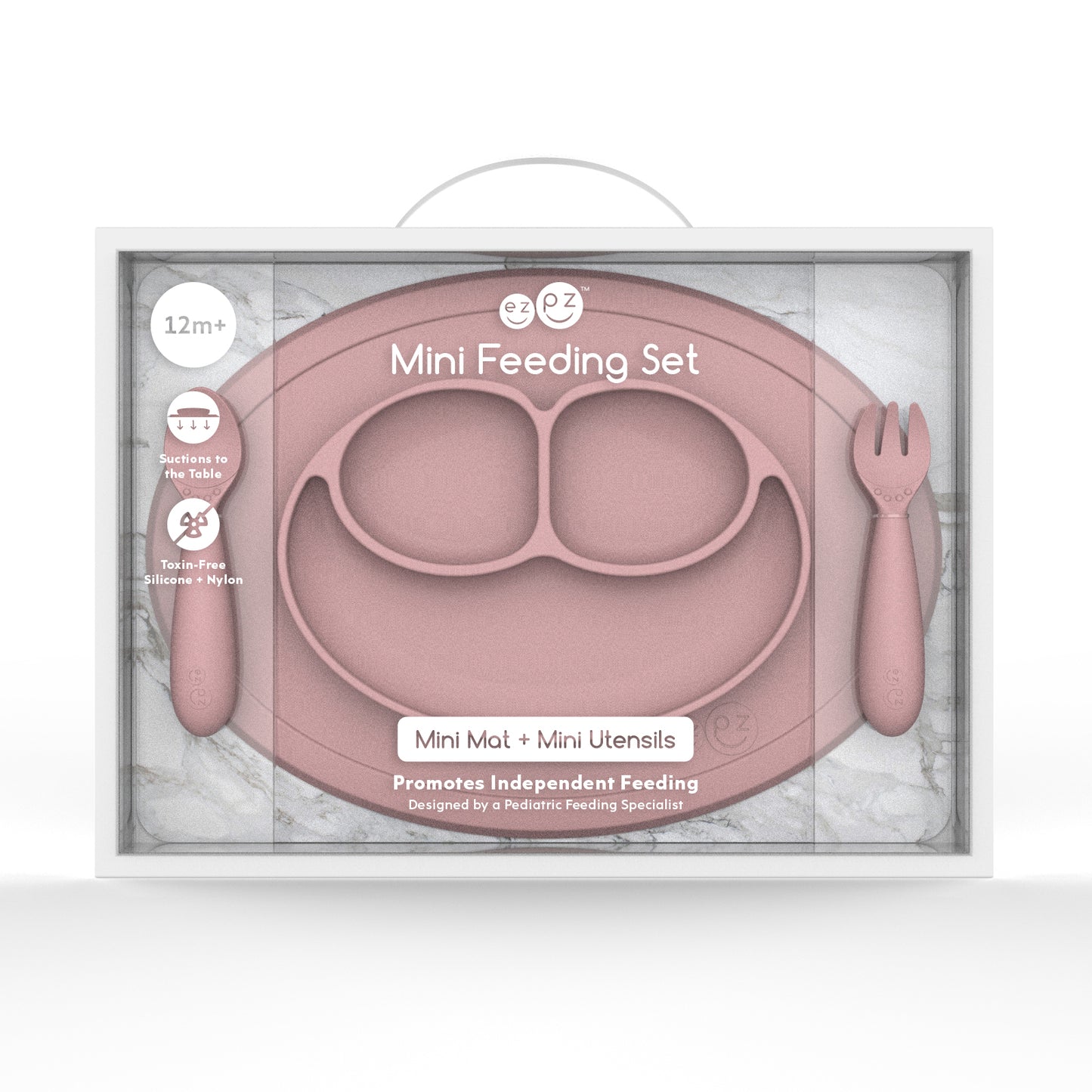 ezpz Mini Feeding Set in Blush