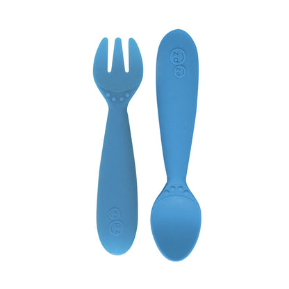 ezpz Mini Utensils (Fork + Spoon) in Blue