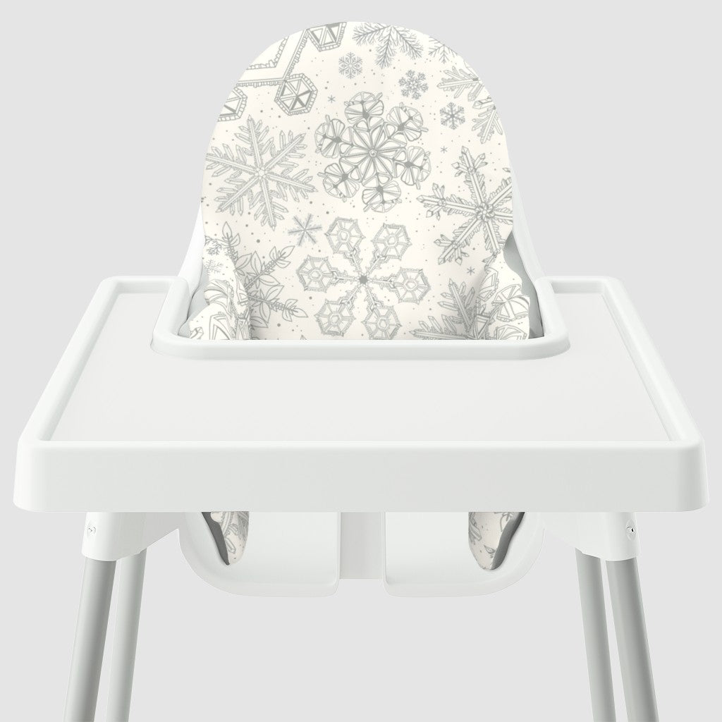 BOGO Yeah Baby Goods High Chair Cover Holiday - Grey Snowflakes