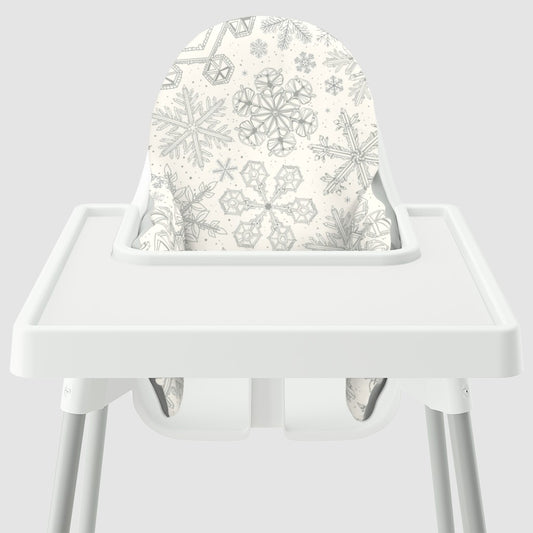 Yeah Baby Goods High Chair Cover Holiday - Grey Snowflakes