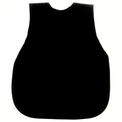 A bapron baby bib/apron in minimalist black, a solid black colour