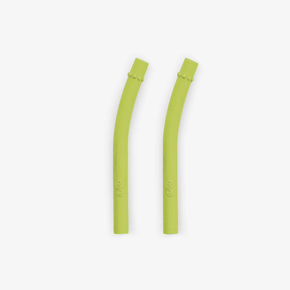 2 pack ezpz mini straws, replacement straws for ezpz cup and straw training system in lime