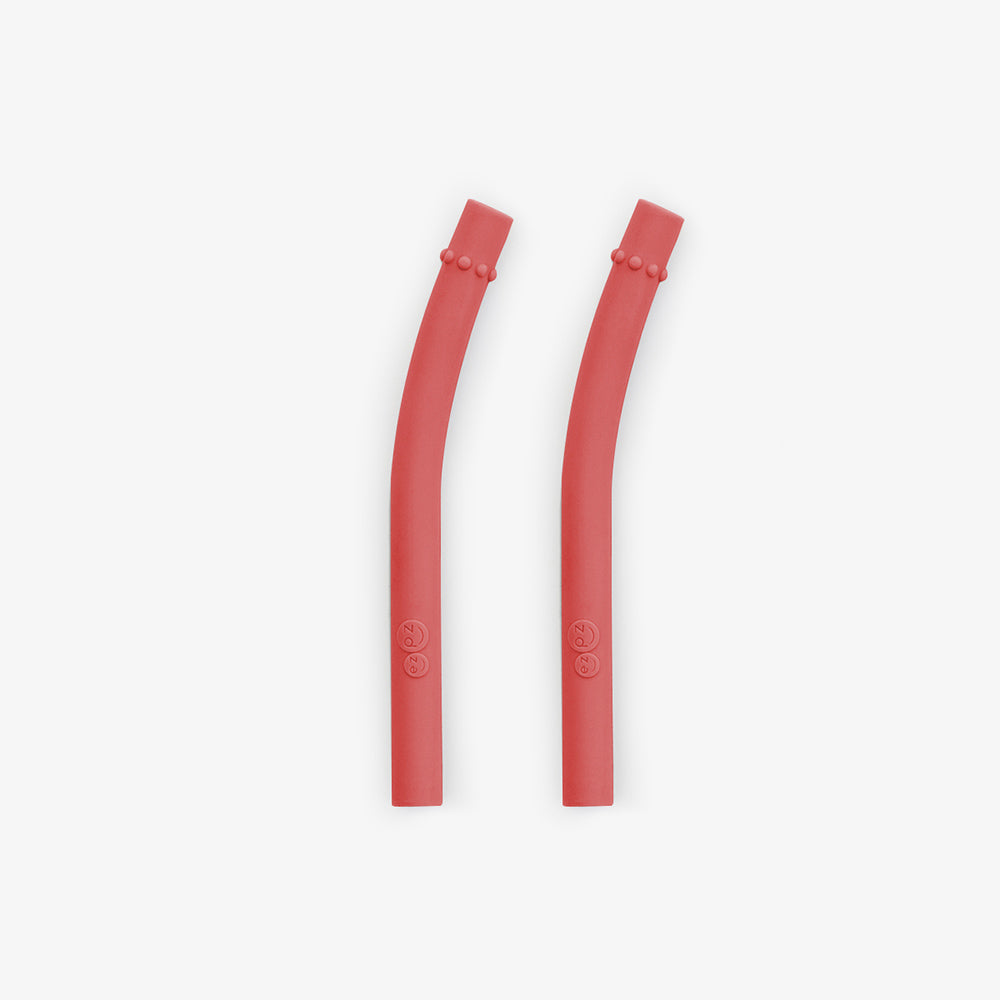 2 pack ezpz mini straws, replacement straws for ezpz cup and straw training system in coral