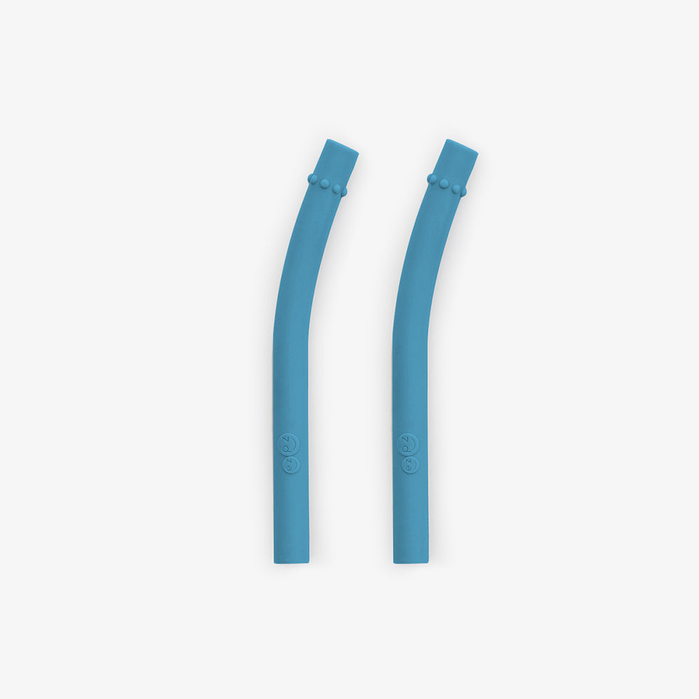 2 pack ezpz mini straws, replacement straws for ezpz cup and straw training system in blue
