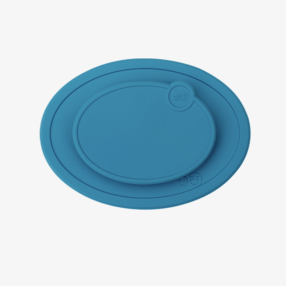 ezpz mini mat and lid in blue