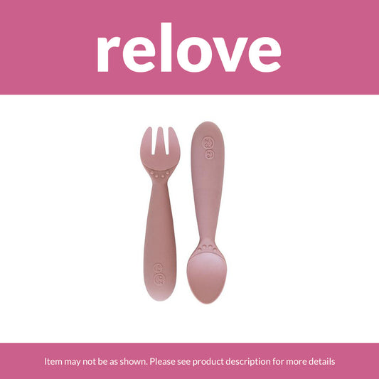 relove ezpz Mini Utensils (Fork + Spoon) in Blush