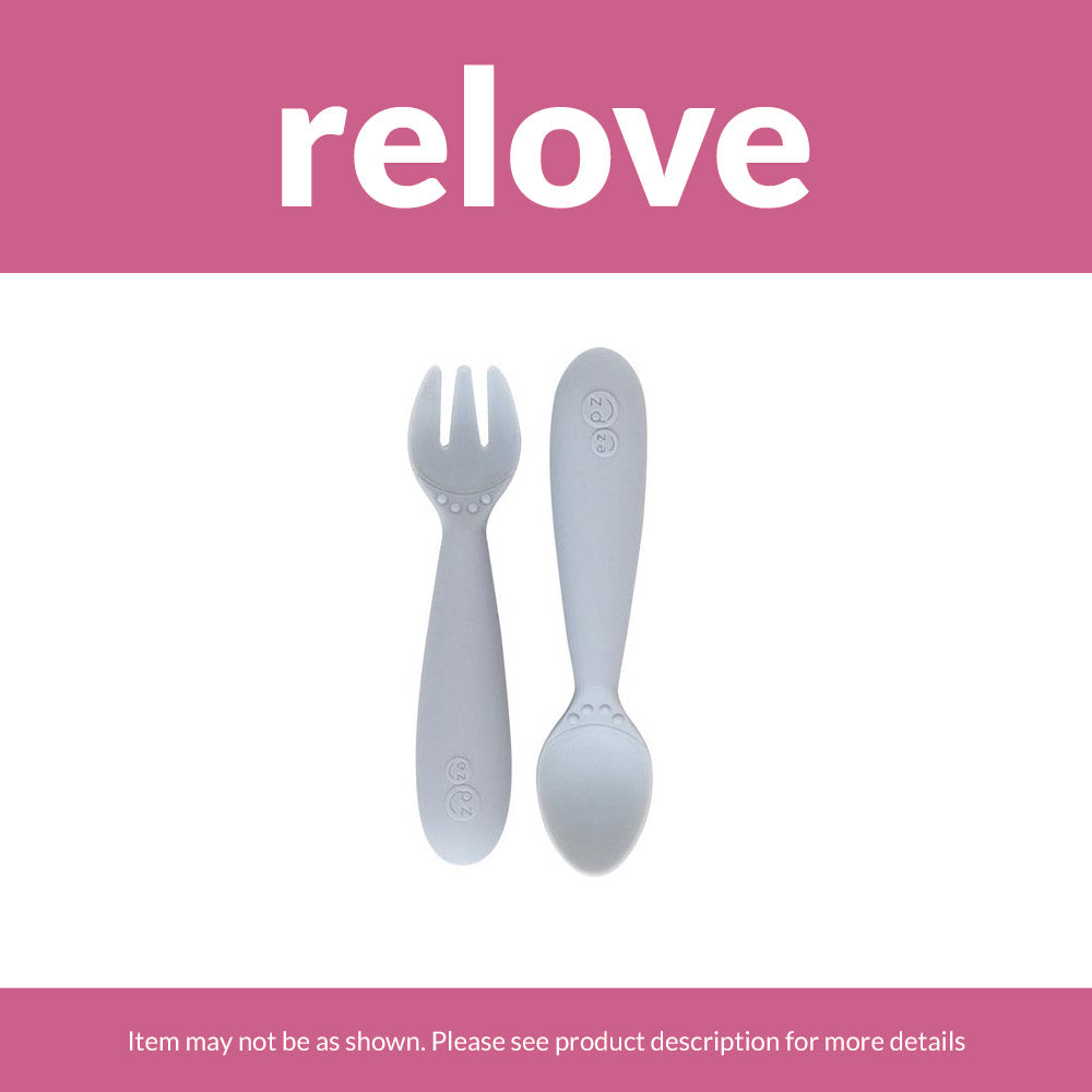 relove ezpz Mini Utensils (Fork + Spoon) in Pewter