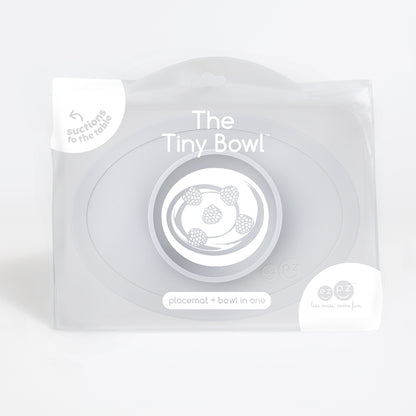 ezpz tiny bowl in pewter, silicone bowl for baby