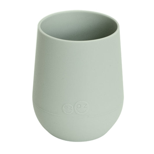 ezpz mini cup in sage, silicone drinking cup for toddler