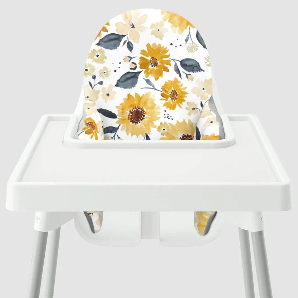 Yeah Baby Goods High Chair Cover - Sunflowers and Cream