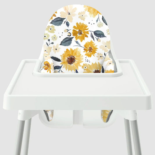 BOGO Yeah Baby Goods High Chair Cover - Sunflowers and Cream