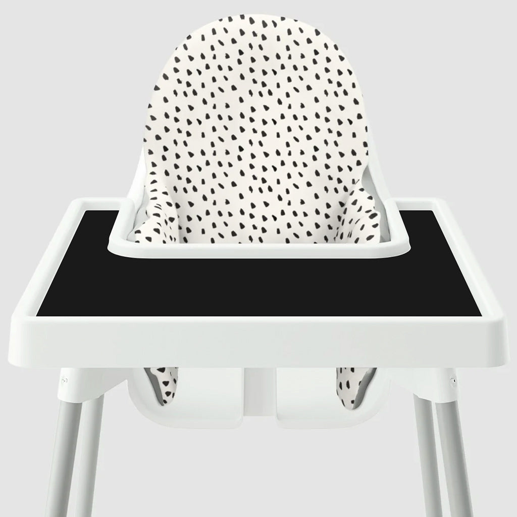 BOGO Yeah Baby Goods High Chair Cover - Black Painted Dots