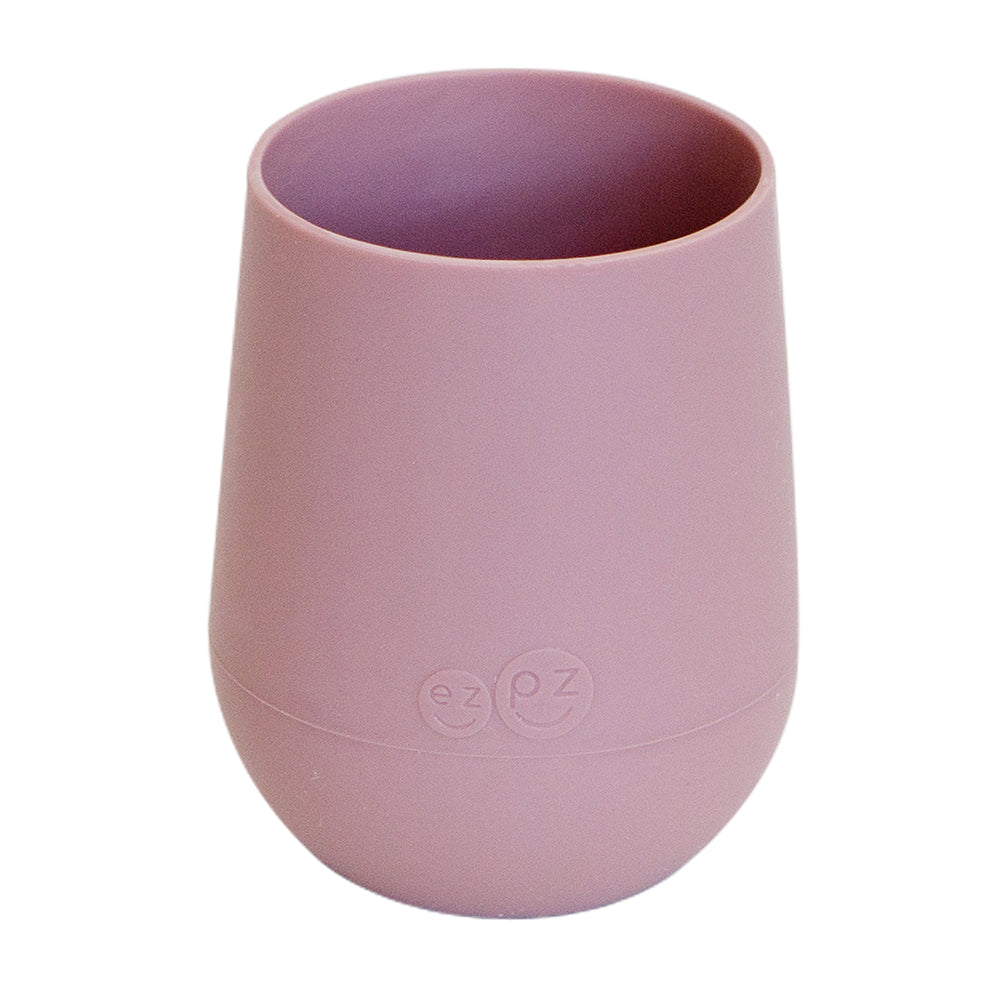 ezpz mini cup in blush, silicone drinking cup for toddler